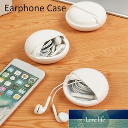 Round Earphone Wire Organizer Box Data Line Cables Storage Case Plastic Container Jewelry Headphone Protect with Rotating Cover Factory price expert design