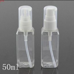 50ml plastic pump Square Empty Packaging bottle Lotion shower gel Shampoo Originales Refillable sample Cosmetic Containersgood qty