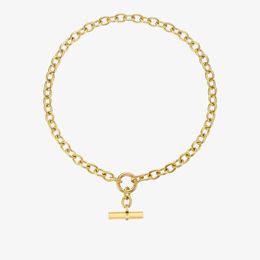 ENFASHION Hanging Bar Pendant Necklace For Women Gold Colour Necklaces Fashion Jewellery StainlSteel Bijoux Femme Party P213232 X0707
