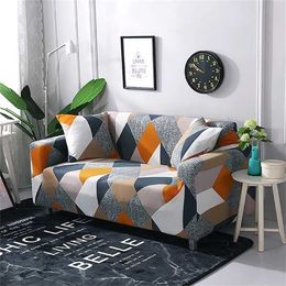 Printed stretch sofa cover living room furniture protection standard size 1/2/3/4 seat 211116