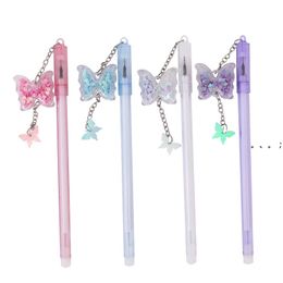 NEWGirl's Heart Butterfly sequins Gel Pens Set Creative Cute Pen School Cartoon Students Gifts Prizes Writing Tools 0.38mm RRA10414