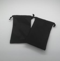 2021 13X10Cm black cloth dust bag fashion packing 2C package string bag for Jewellery double side printed storage case