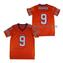 Custom Men Women kids Thewaterboy 9 Boucher jerseys Embroidery Hip hop loose orange 2020 Stitched football jersey Any Name Number