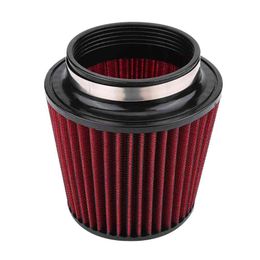 High Flow Car Modification Inlet Intake Round Cone Air s Red PU Cotton Gauze Mesh Philtre Mushroom Head