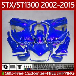 Bodywork For HONDA Pan European STX1300 ST1300 02-15 Bodys 93No.94 STX ST 1300 02 03 04 05 06 07 08 ST-1300 STX-1300 2009 2010 2011 2012 2013 2014 2015 Fairing glossy blue blk