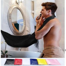 newHome Textile Fashion Man Bathroom Beard Bib High-Grade Waterproof Polyester Pongee Trimmer Hair Shave Apron EWD6382