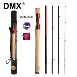DMX Common Kestrel Travel Fishing Rod Spinning Casting Fuji Guide Sea Ultra Light Carbon 1.8/1.98/2.1m Lure rod 220222