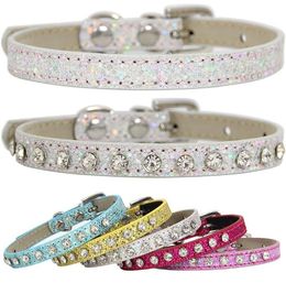 Bright Collars Tow Adjustable Fashion Accesories Anti Losing Rhinestones Inlay Multi Colour Traction Pet Dogs Cats Rope Outdoors SN3868