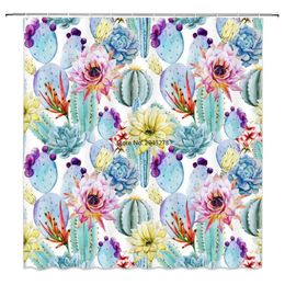 Shower Curtains Flower Butterfly Waterproof Polyester Bath Screen Curtain For Home Decoration Bathroom Printed