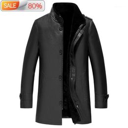 Men's Leather & Faux Jackets Winter Jacket Men Real Wool Fur Liner Coat Genuine Goatskin Coats Plus Size 5xl Chaqueta ND1416