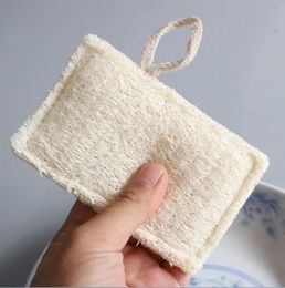 Bath Shower And Spa Rectangle Natural Loofah Pad Exfoliating Luffa Remove the Dead Skin 11*7CM