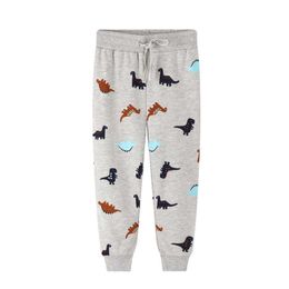 Jumping Metres Dinosaur Baby Sweatpants for Fall Spring Sport Boys Girls Clothing Full Length Kids Long Pants 210529