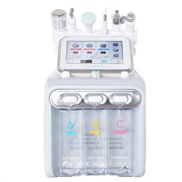 Multifunctional 6 In 1 Hydro Diamond Dermabrasion Facial Microdermabrasion Bio Radio Frequency Pore Cleansing Ultrasonic Skin Scrubber Care SPA Machine