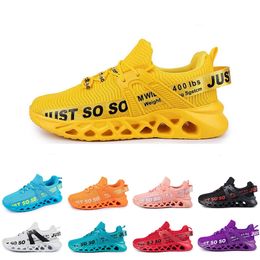 men women running shoes fashion trainer triple black white red yellow purple green blue orange light pink fuchsia breathable outdoor sports sneakers GAI