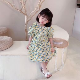 Summer Arrival Girls Fsahion Floral Dress Kids Printed Cotton es Girl 210528