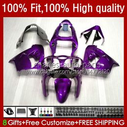 OEM Bodywork For KAWASAKI NINJA ZX900 900CC ZX-9R Body Kit 25No.102 ZX9 9 R ZX Gloss Purple 9R 900 CC 1998-2003 ZX-900 2000 2001 2002 2003 ZX9R 00 01 02 03 Injection Fairing