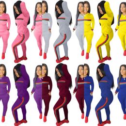 VAZN Spring 2019 New Top Casual 2 Piece Women Set Solid O-Neck Full Sleeve Full Length Tracksuit Plus Size Slim Set HGL1050 X0428