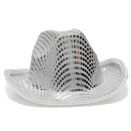 Light Up Pink and White Cowboy Hat LED Blinking Girls Flashing Cowgirl Rodeo