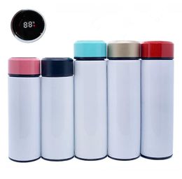 12oz 17oz Sublimation Smart Sport Water Bottle Mug Stainless Steel Vacuum Insulated Mugs Thermal Flask Travel Cups Stay 20hours With LCD Touch Temperature Display