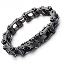 Polished Bike Bicycle Chain Bracelet Stainless Steel Mens Womens , 10MM Width, Link,