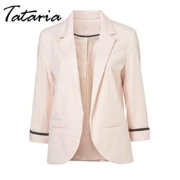 Sprin Spring Autumn Ladies Blazer Long Sleeve Women s and Jackets High Quality Office Lady Feminine Femme Red Black 210514
