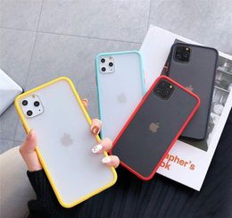 High Quality TPU PC cases Two in One Frosted Cover Colourful Frame For Iphone 12 11 11PRO Max XR Ten Colours Optional