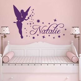 Name WALL DECAL Vinyl Decals Sticker Magic Little Princess Custom Girl Name Wall Stickers for Baby Room Girls A04 210705