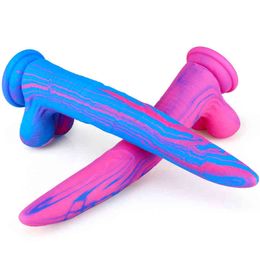 NXY Dildos Anal Toys Popular Lubian Comrades Female Imitation Silicone False Penis Backcourt Plug Adult Fun Products 0225