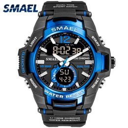 Men Watches SMAEL Sport Watch Waterproof 50M Wristwatch Relogio Masculino Militar 1805 Men's Clock Digital Military Army Watch 210329