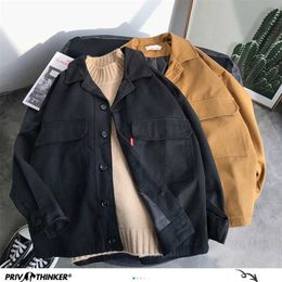 Privathinker Men Summer Pockets Casual Jackets Mens Harajuku Fashion Loose Jacket Clothes Male Spring Coats Tops 211214
