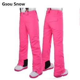 Skiing Pants GSOU SNOW 2021 Ski Women Sonwboard Water Resistant Pantalones Esqui Pantalon Femme