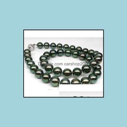 Beaded Necklaces & Pendants Jewellery 10-11Mm Natural Pearl Necklace Tahitian Round Black 18 Inch Drop Delivery 2021 Evrk8