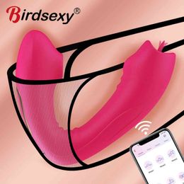 Nxy Sex Vibrators Bluetooth App Control Clit Sucker Vibrator Tongue Vibrating Nipple Sucking Blowjob Clitoris Stimulator Erotic Toys for Women 1201
