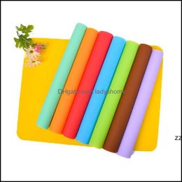 Pads Aessories Kitchen, Dining Bar Home & Garden40X30Cm Sile Placemats Heat Insation Anti-Slip Tableware Pad Waterproof Baking Oven Mats Tab