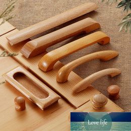 Kitchen Cabinet Furniture Handle Solid Wooden Cabinet Knob and Handle Door Drawer Wood Pull Handle Knobs Home Improvement