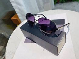 new Blue purple lens men's and women's sunglasses luxury designer metal thin frame sunglasses summer UV400 anti-ultraviolet glasses driving