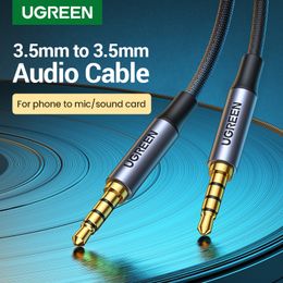 3.5mm Aux Cable 4 Pole TRRS 4-Conductor Auxiliary Male to Male Stereo Jack HiFi Support Microphone Function Audio Cable