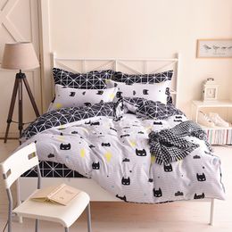 USA Russian Cartoon Bedding Sets Soft Kids Duvet Cover Set Quilt cover Bed Set Single King Queen Double Bedclothes 210319