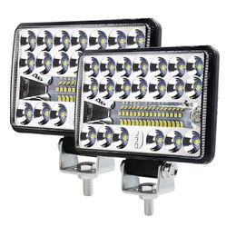 12-80V square four-inch 20 lamp beads LED retrofit external headlights, a pair