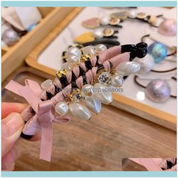 Aessories & Tools Productskorea Simple Sweet Handmade Cloth Hairpin Crystal Imitation Pearl Banana Clip Hair For Women Girl Fashion Aessorie