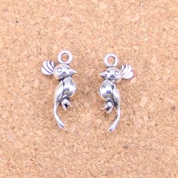 72pcs Antique Silver Bronze Plated parrot bird Charms Pendant DIY Necklace Bracelet Bangle Findings 20*9mm