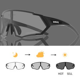 Photochromic UV400 Cycling Sunglasses Outdoor Sport Multi-lens Men Mountain Bicycle Riding Goggles Eyewear