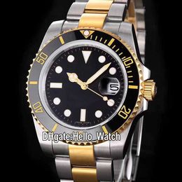 Designer Watches Date 116613-LN-97203 116613 8215 Automatic Mens Watch Black Dial Sapphire Ceramics Bezel Tone Yellow Gold Band discount