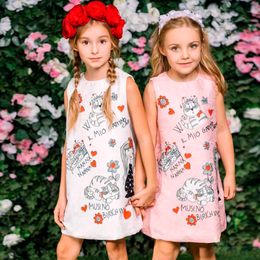 Princess Dress for Girls Clothes Character Printed Robe Fillette Costumes for Children Clothing 2021 Brand Girls Dresses Kids Q0716