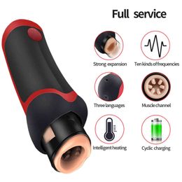 NXY sex men masturbators Automatic Thrusting Piston Male Masturbator Cup Retractable Voice Interaction for Men Blowjob Real Vagina Sex Toys 1230