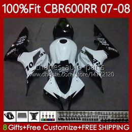 Injection Mould Fairings For HONDA CBR 600CC 600 RR CC F5 600F5 2007 2008 Body 70No.101 CBR-600 CBR600 RR CBR 600RR 07-08 CBR600F5 CBR600RR 07 08 Repsol White OEM Bodywork