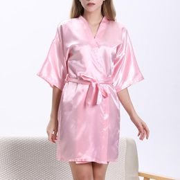 Double-Face chinesischen Seide Herren Kimono Robe Kleid Bademantel Kleid M-XXL