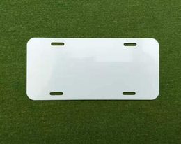 school supplies Sublimation DIY White Blank Aluminum License advertising plates custom logo 17.8*10.2cm 15.24*7.62cm Thickness 0.65MM 4holes