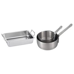 Dishes & Plates 50ML/100ML Stainless Steel Sauce Mini Pot With Fried Chicken Square Plate Snack