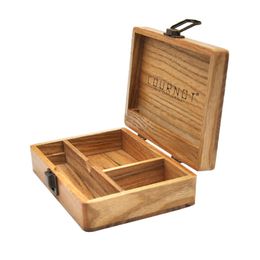 Wood Smoking Stash Jar Tobacco Cigarette Container 173*120*50 MM Wooden Rolling Case Dry Herb Tobacco Box Smoking Accessories Wholesale